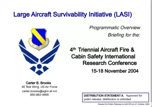 Large Aircraft Survivability Initiative (LASI) Programmatic Overview Briefing