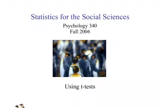 Statistics for the Social Sciences: Using t-tests