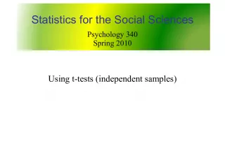 Using t-tests with Independent Samples in Statistics for Social Sciences