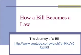 How a Bill Becomes a Law: The Journey of a Bill