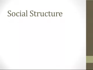 Understanding Social Structure and Social Status