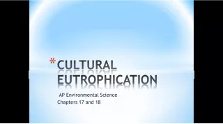 Eutrophication of Lakes and Rivers