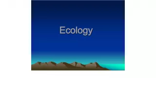 Understanding Ecology: Levels of Organization and Biosphere