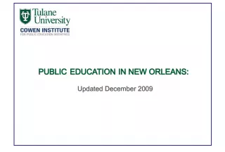 Overview of Public Education in New Orleans
