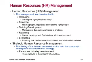 The Role of Human Resources Management in an Organization