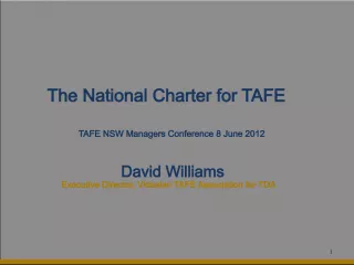 The National Charter for TAFE