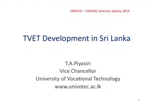 TVET Development in Sri Lanka