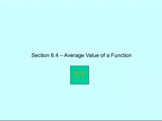 Average Value of a Function Formula
