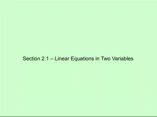 Matching Graphs with Slopes in Linear Equations in Two Variables