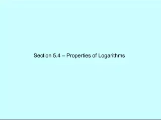 Rewriting Logarithms as Sums and Differences