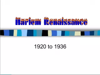 Harlem Renaissance: A Cultural Movement