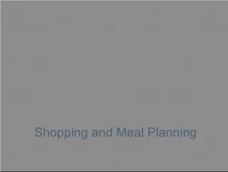 Shopping and Meal Planning: The Benefits for Vegetarian Nutrition