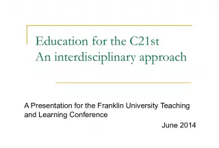 Incorporating Interdisciplinary Education in the C-Stan Approach