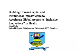 Building Human Capital and Institutional Infrastructure for Inclusive Health Innovations