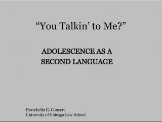 Communicating with Adolescents as a Second Language