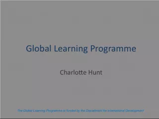 Global Learning Programme: Equipping Students for a Globalised World