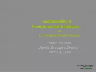Sustainability and Environmental Initiatives at Los Angeles World Airports
