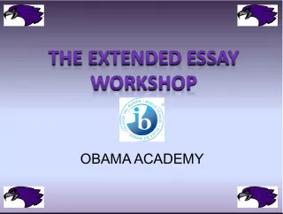 Responsibilities for Writing an Extended Essay