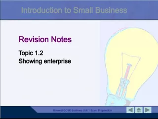Edexcel GCSE Business Unit 1 Exam Preparation: Small Business and Enterprise Revision Notes