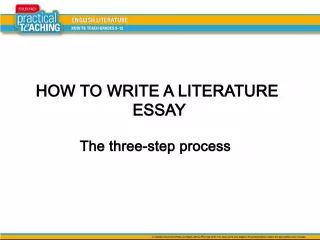Three Easy Steps to Write a Literary Essay