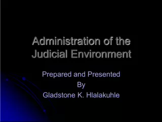 Administration and Composition of the Judicial Registry