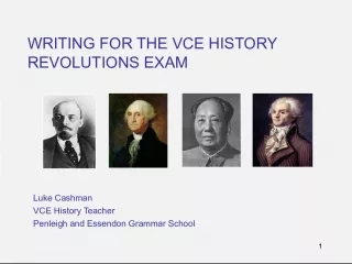Writing for the VCE History Revolutions Exam