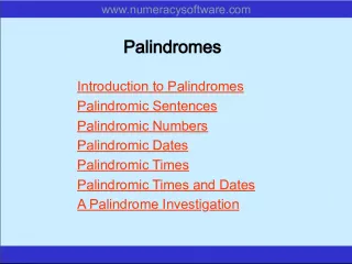 www numeracysoftware com Palindromes Introduction to Palindromes
