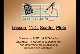 Lesson 11.4 - Scatter Plots