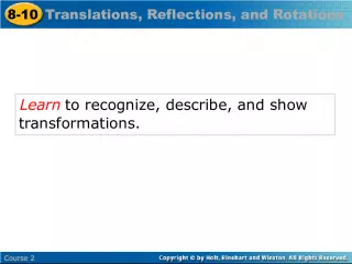 Transformations: Translations, Reflections, and Rotations