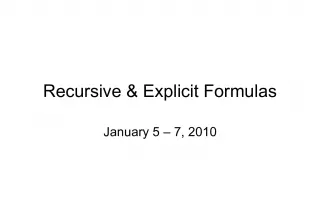 Recursive vs Explicit Formulas in Calorie Burn