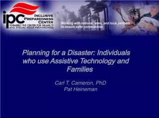Disaster Planning for Individuals with Assistive Technology