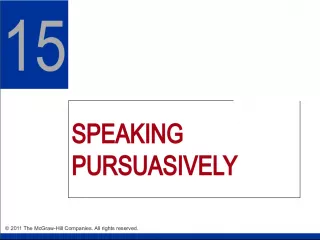Speaking Persuasively: The Art of Convincing Others