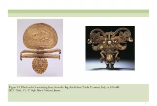 Gold Lion Fibula and Etruscan Temple Model from Cerveteri and Rome