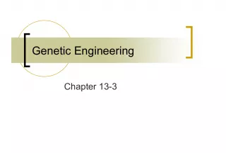 Genetic Engineering: Manipulating DNA for Biomedical and Agricultural Products.