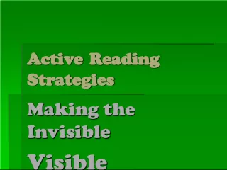 Active Reading Strategies for Comprehension