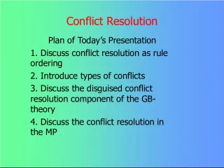 Conflict Resolution Plan & Recall for OT