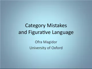 Category Mistakes and Figurative Language
