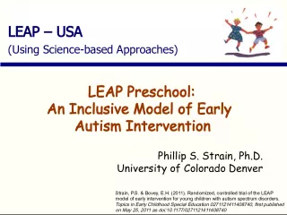 LEAP Preschool: Inclusive Autism Intervention