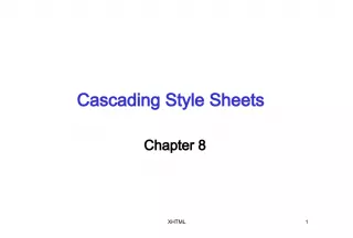 Introduction to Cascading Style Sheets in XHTML