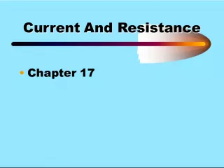 Understanding Electric Current and Resistance