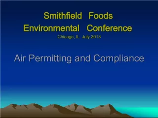 Smithfield Foods Environmental Conference on Air Permitting and Compliance