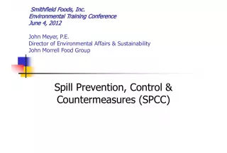 Smithfield Foods' Environmental Training Conference on SPCC Plans
