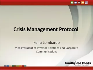 Crisis Management Protocol: Categories and Strategies