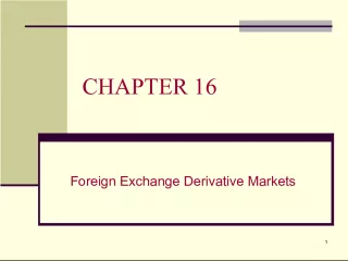 Foreign Exchange Derivative Markets Overview