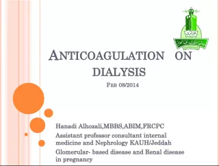Anticoagulation on Dialysis