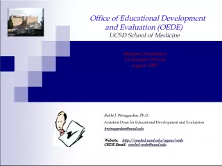 Office of Educational Development and Evaluation at UCSD School of Medicine