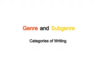 Understanding Genre and Subgenre Categories of Writing