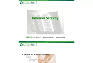 Informer Security: Securing All Areas of Informer Reports