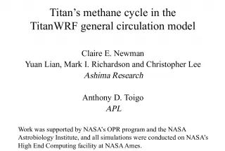 Titans Methane Cycle in the TitanWRF General Circulation Model