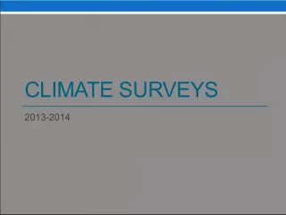 Climate Surveys: Instructions and Information
